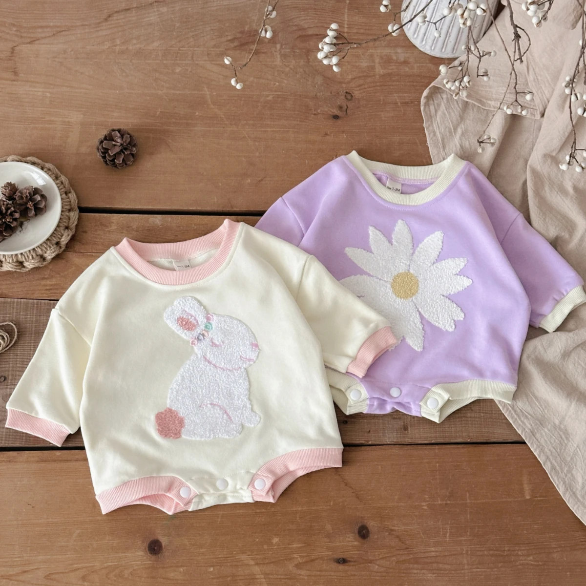 Newborn Baby Girl Romper Floral - Yeni Doğan Kız Bebekler İçin Sevimli
