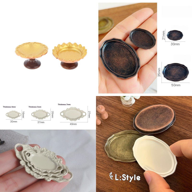 Diapering - 1/12 Dollhouse Simülasyon Kek Pasta Tepsisi
